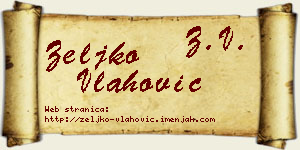 Željko Vlahović vizit kartica